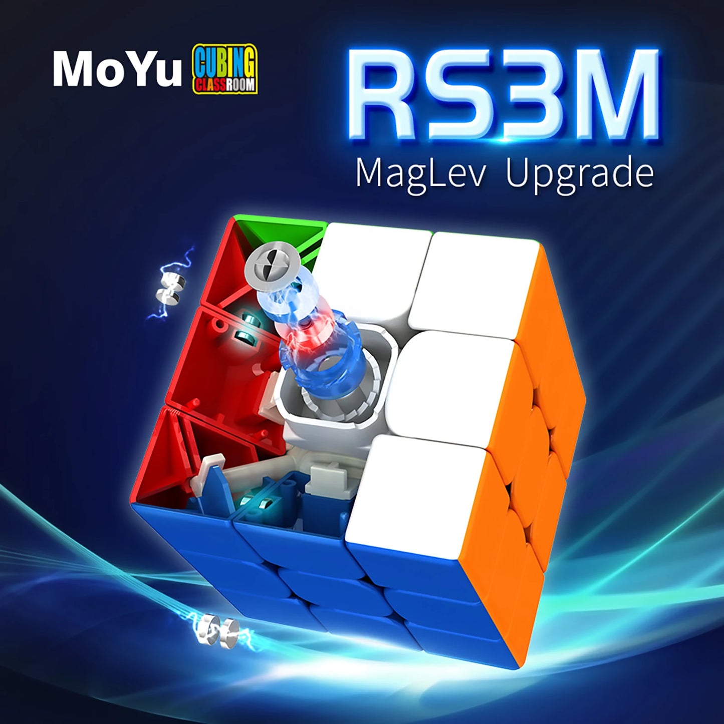 MOYU RS3M 3x3 Magnetic Magic Cube 3×3x3 Maglev Speed Cube Professional 3x3 Speed Puzzle Fidget Toys for Children Cubo Magico